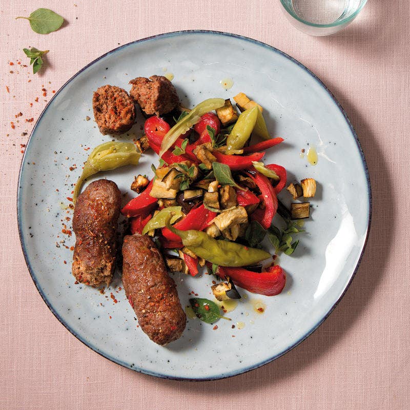 Cevapcici mit Aubergine