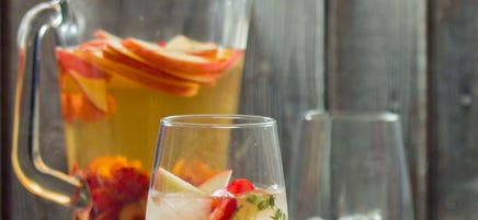 Cherry and thyme sangria