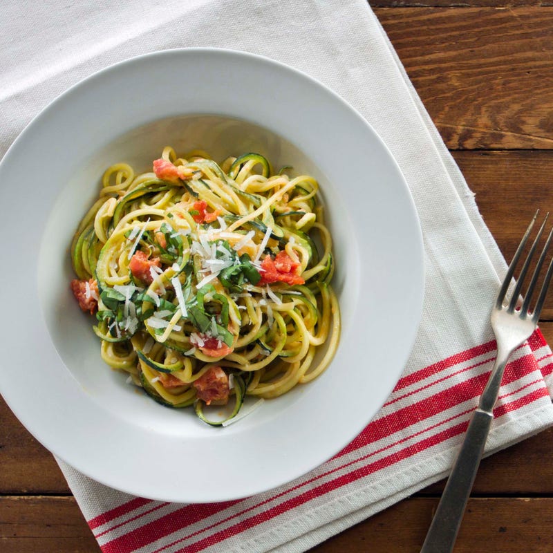 Photo of Zucchini noodles with tomato and basil cream sauce by WW
