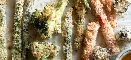 Tempura-Style Veggies with Wasabi-Soy Sauce