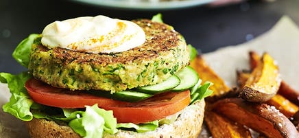 Open veggie burger