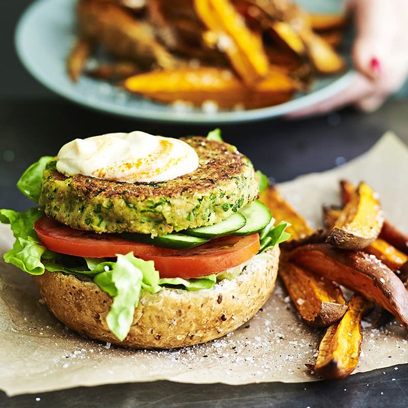Open vegie burger