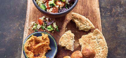 Falafel mit Chili-Hummus