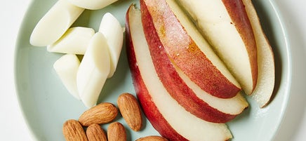 Fruit, cheese and nut plate