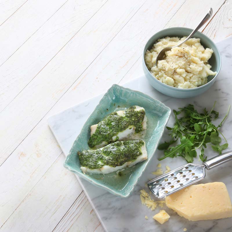 ViktVäktarna - Torsk med ost- och ruccolatäcke