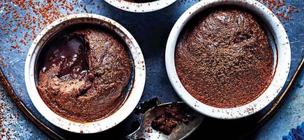 Chocolate & banana puddings