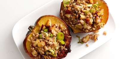 Farro-Stuffed Acorn Squash