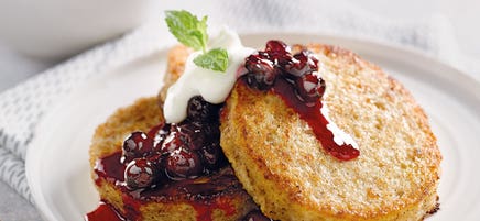 Pain perdu aux myrtilles