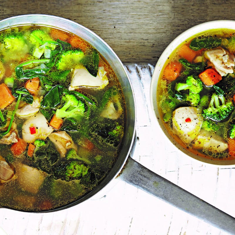 Photo of Spicy chicken, sweet potato & broccoli soup by WW