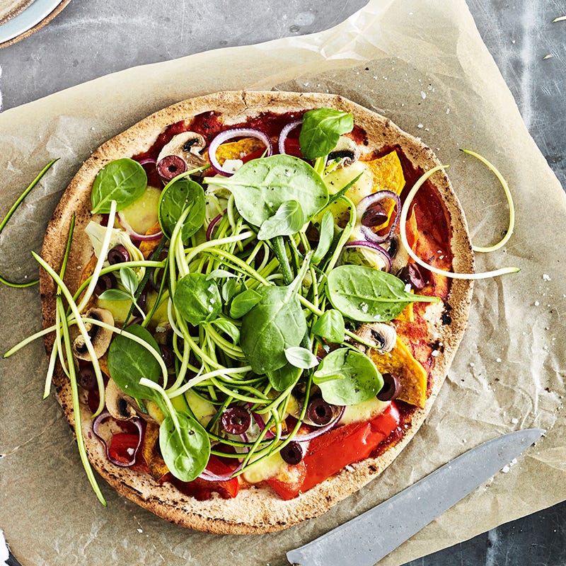 Vegetarian pumpkin pizza