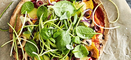 Vegetarian pumpkin pizza