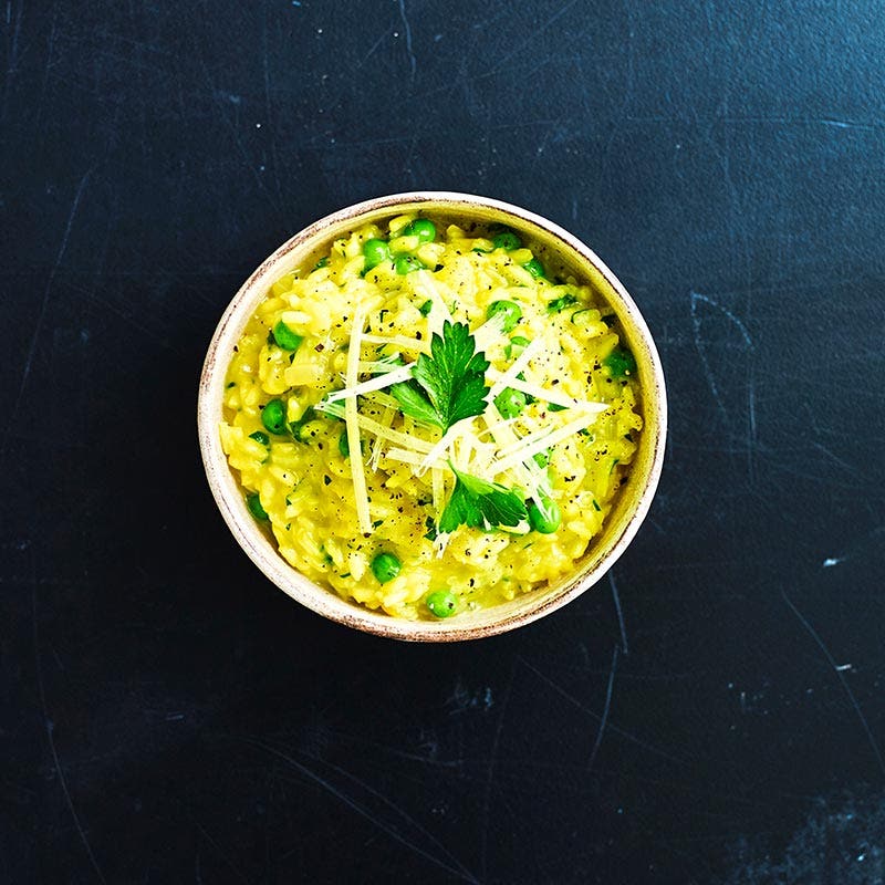 Classic Milanese risotto with saffron
