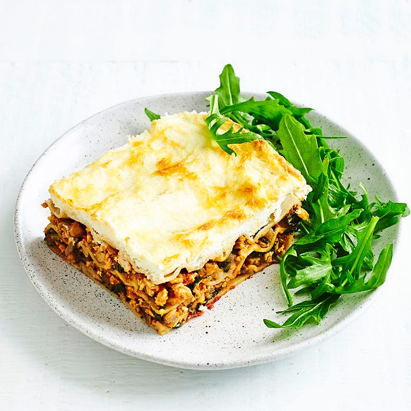 Chicken and mushroom lasagne