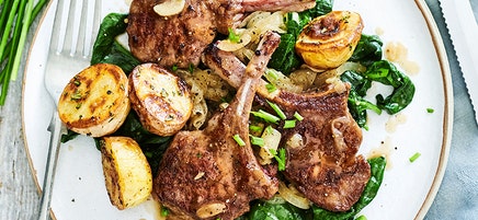 Marsala lamb with fennel and potatoes