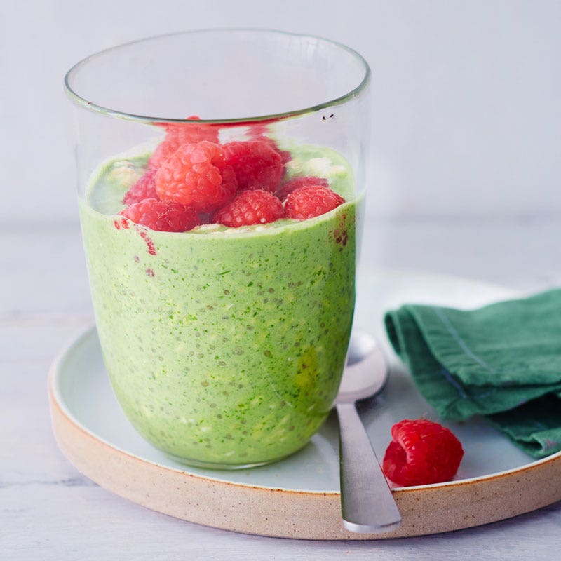 Himbeer-Spinat-Oats