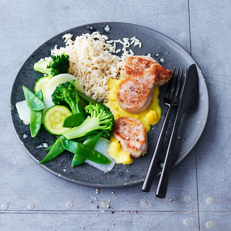 Schweinefilet in Mangosauce