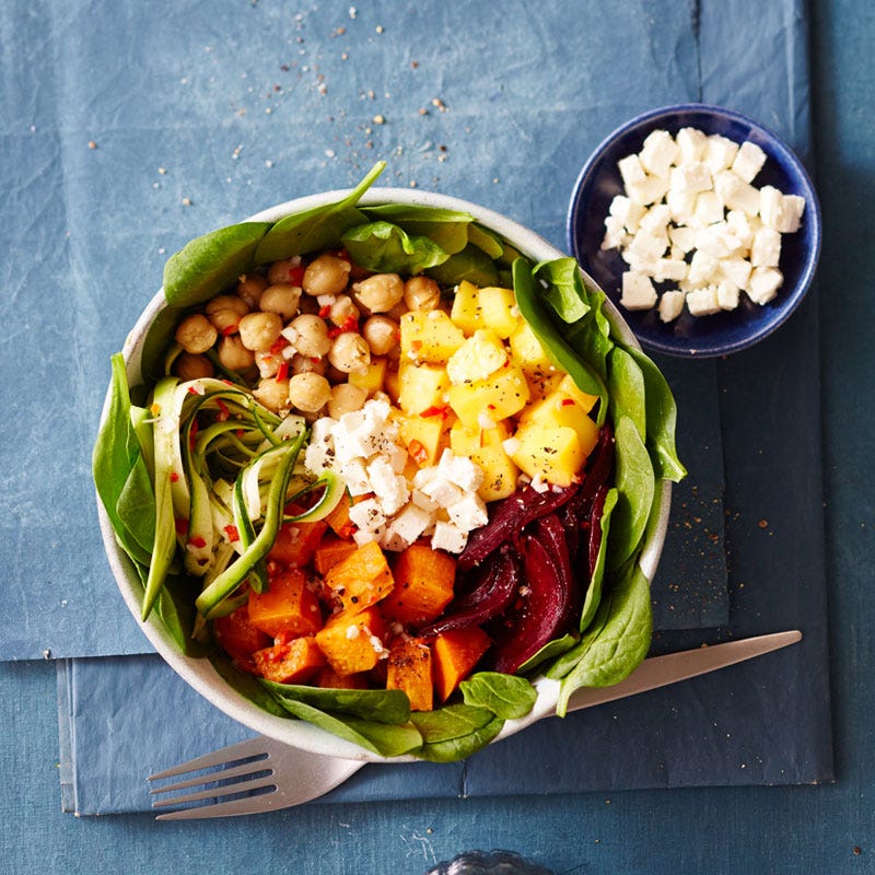 Süßkartoffel-Feta-Bowl