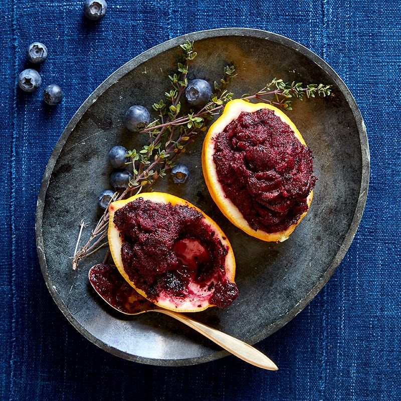 Photo de Sorbet aux bleuets et au citron Meyer avec thym par WW