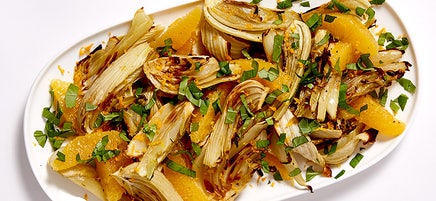 Fenouil rôti à l’orange et au basilic