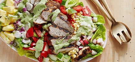 Chicken Cobb Salad with Creamy Avocado-Lime Dressing