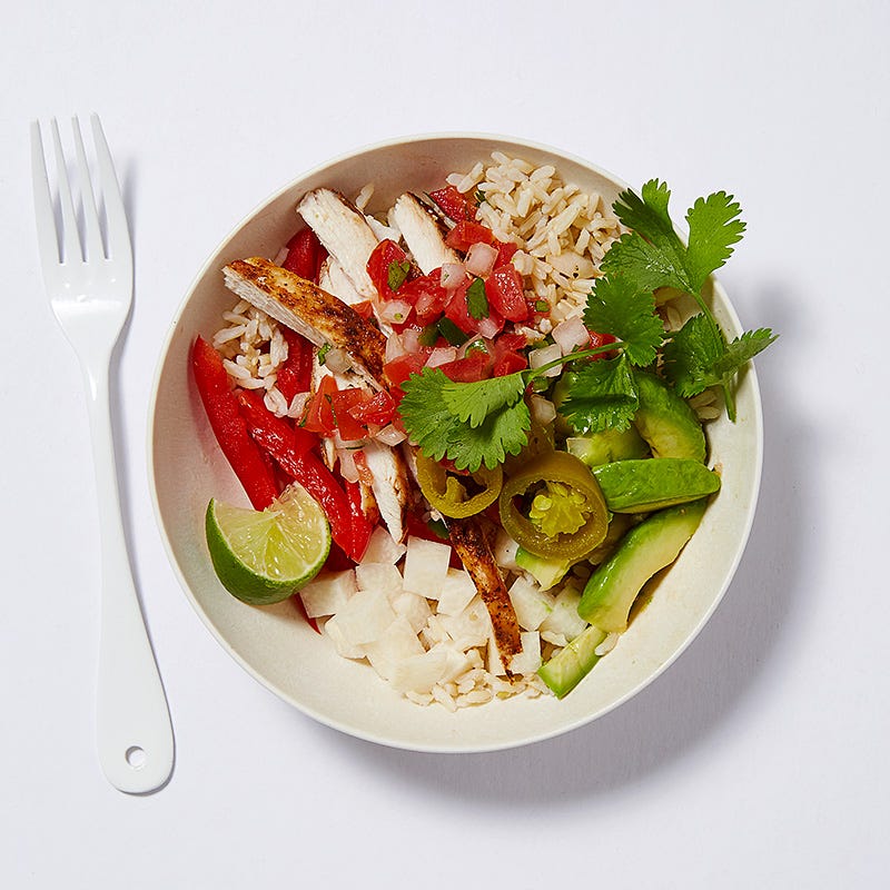 Photo de Bol de riz de style fajita au poulet par WW