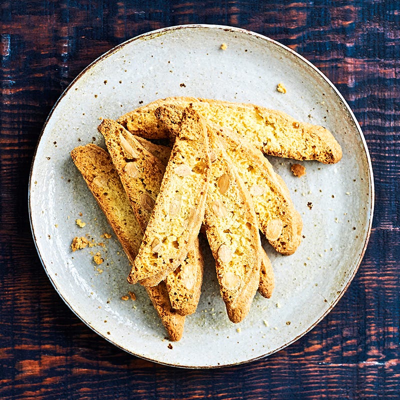 Coconut, almond and vanilla biscotti