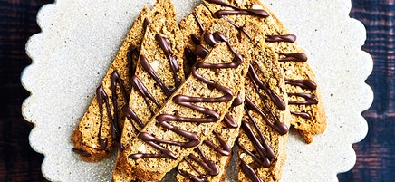 Wholemeal mocha and pecan biscotti
