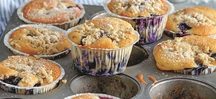 Blauwe bessenmuffin