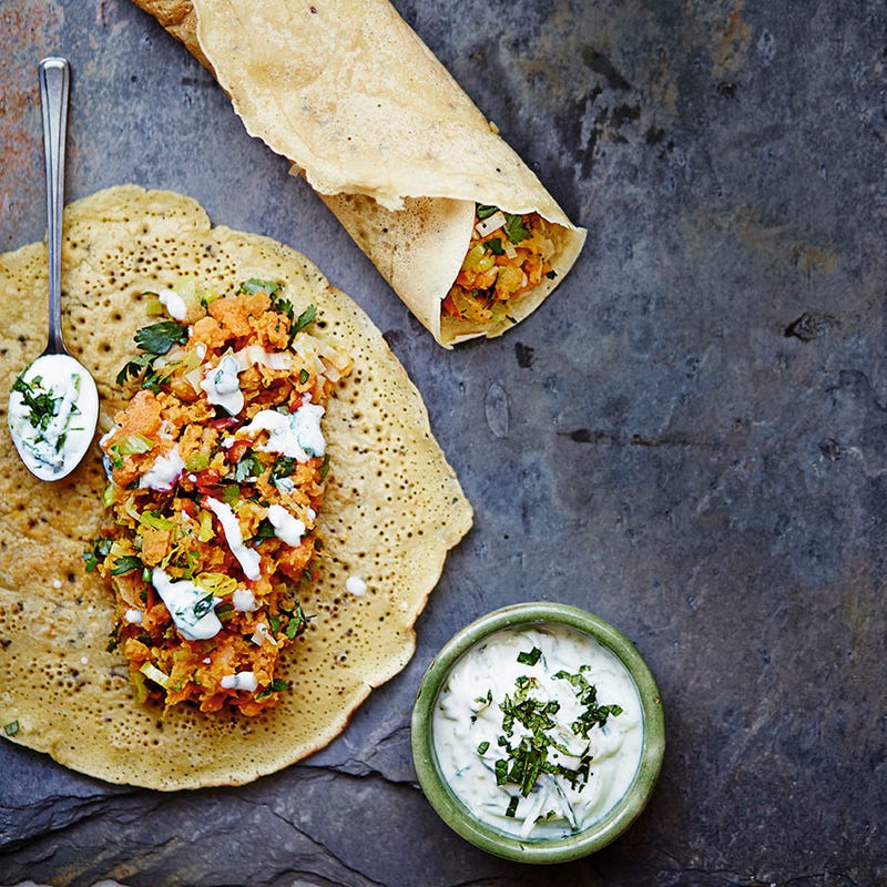 Photo of Sweet potato dosa with curried slaw by WW