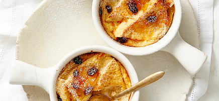 Orange and sultana bread and butter pudding