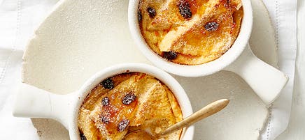 Orange and sultana bread and butter pudding