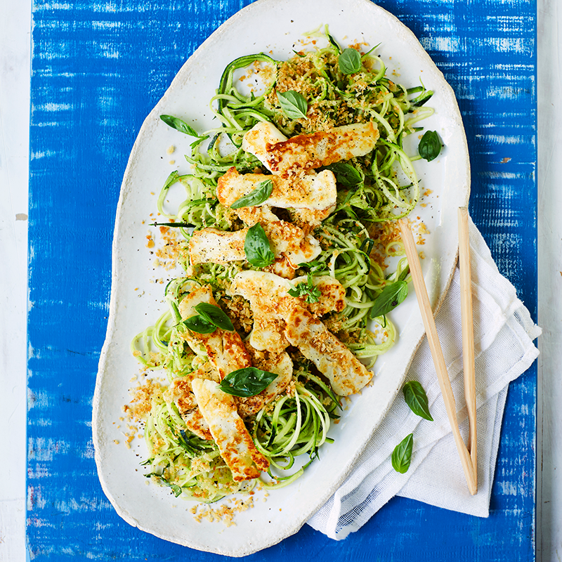 Photo of Zucchini spirals with avocado and haloumi by WW
