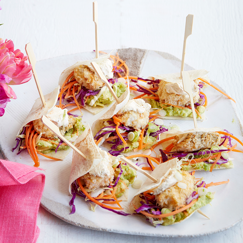 Photo of Mini fish tacos with rainbow slaw by WW