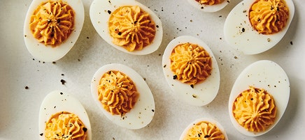 Mustardy deviled eggs