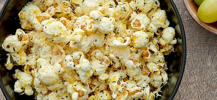 Lemon, thyme, and pecorino popcorn