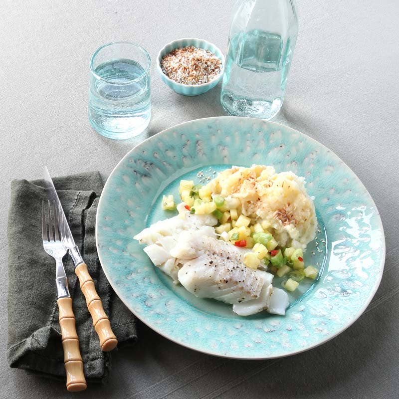 ViktVäktarna - Torsk med kokos- och blomkålsmos och ananassalsa