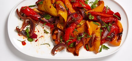 Poivrons et oignons trois couleurs à la marocaine