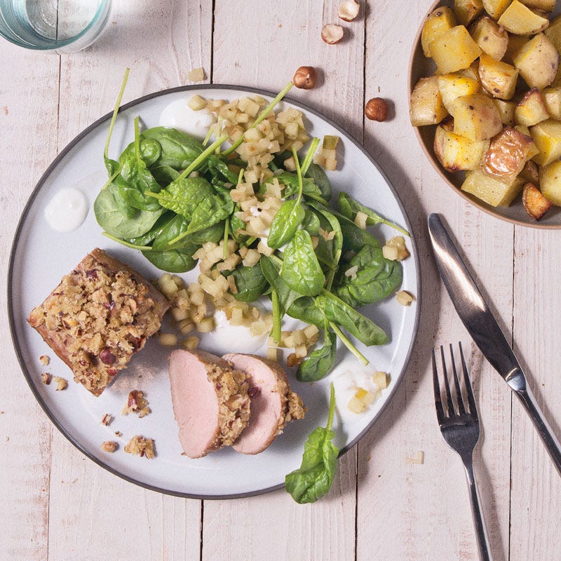 Schweinefilet mit Haselnusskruste