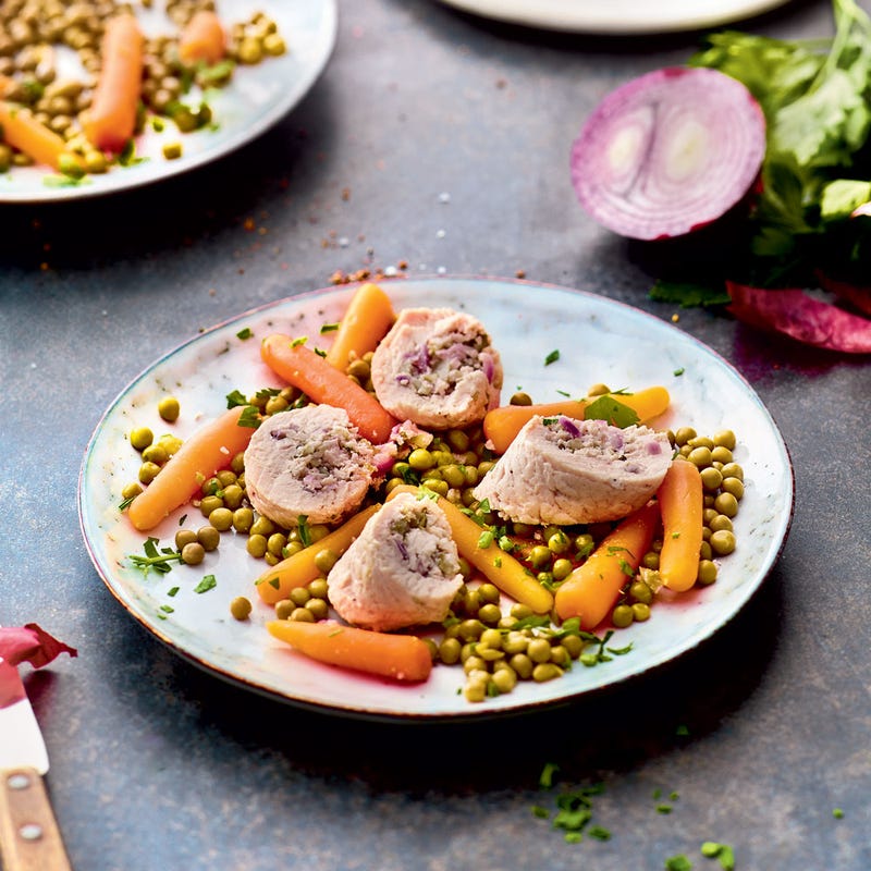 Escargots de volaille en jardinière