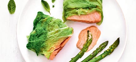 Saumon en feuille de chou