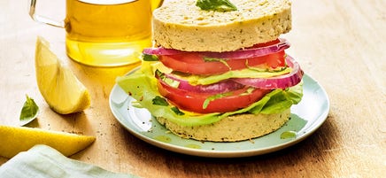 Burger tarbais tomate et basilic