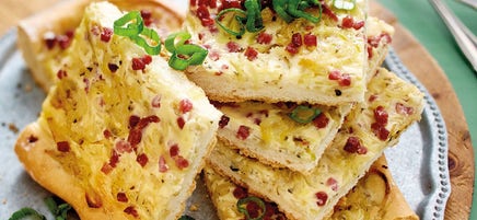 Tarte à l'oignon classique au jambon