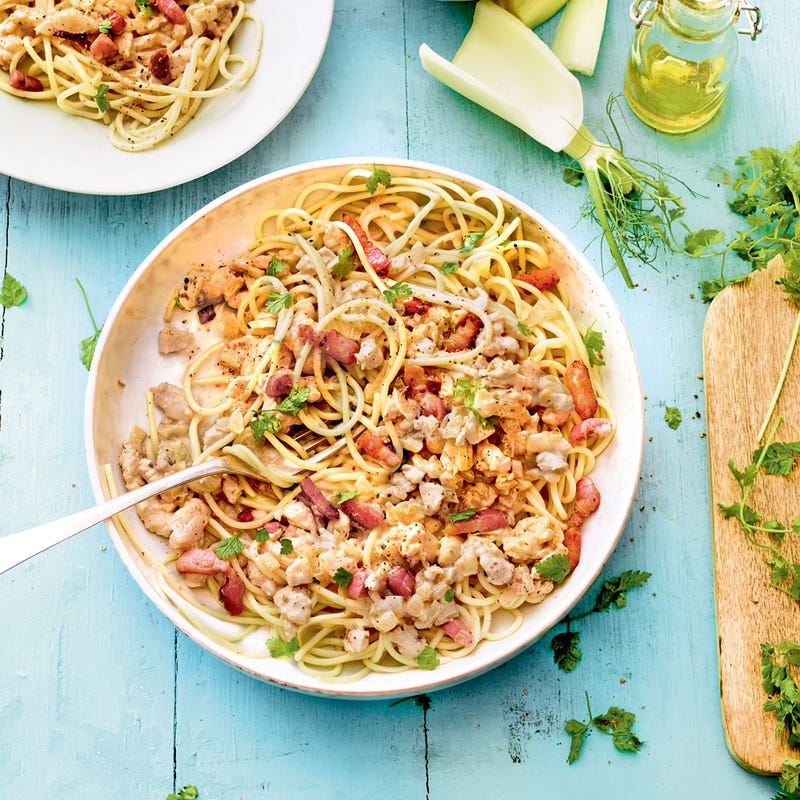 Spaghettis à la bolognaise blanche