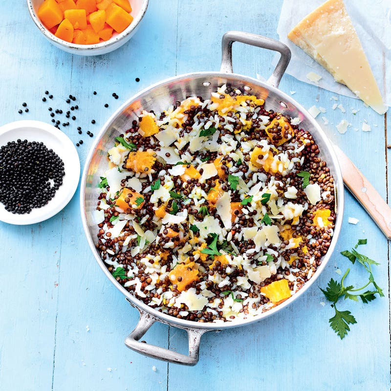 Risotto aux lentilles noires