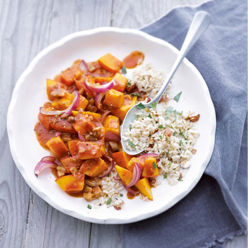 ViktVäktarna - Bräserad pumpa med nöt- och persiljeris