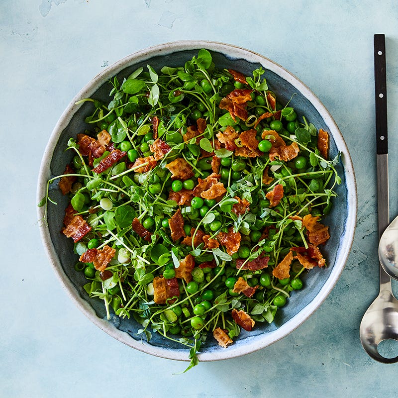 Fresh Pea Salad with Bacon
