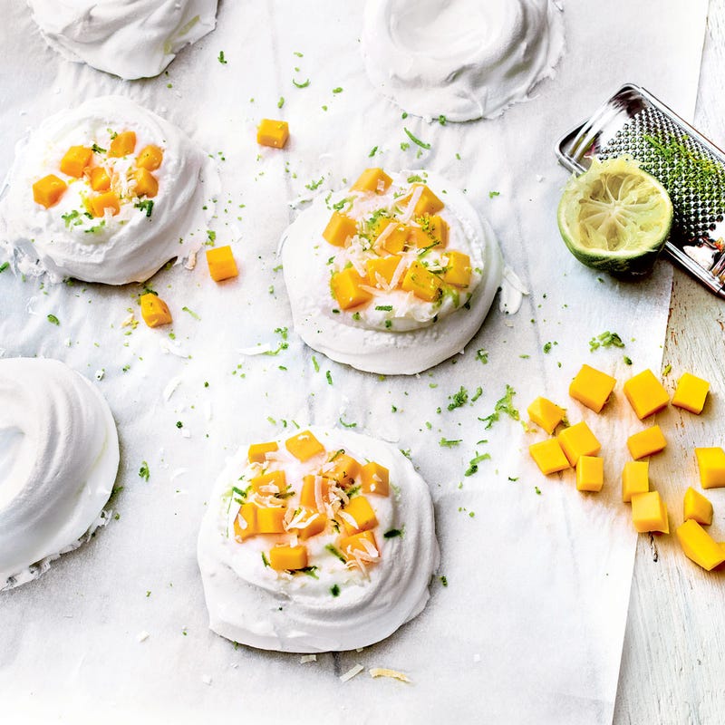 Petites pavlovas mangues coco