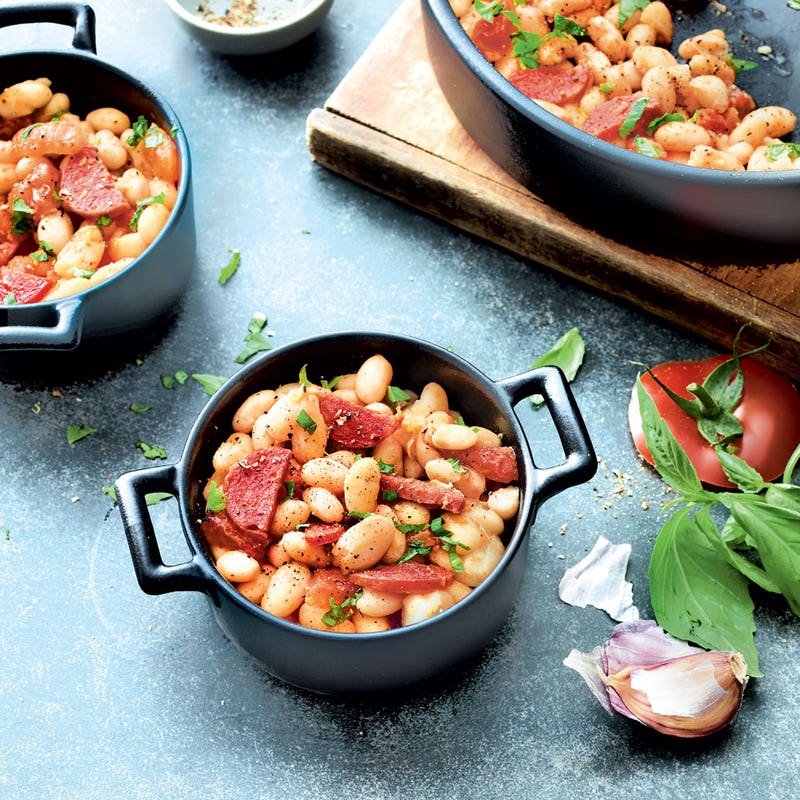 Cocotte de gros haricots au chorizo