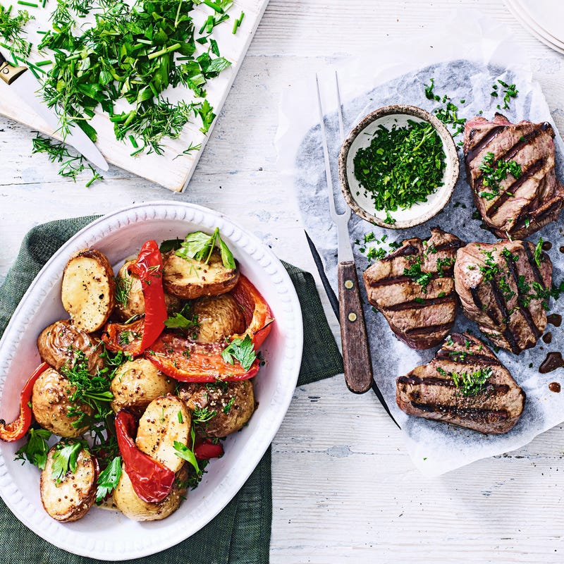 Photo of Grilled fillet steak with roasted potato salad by WW