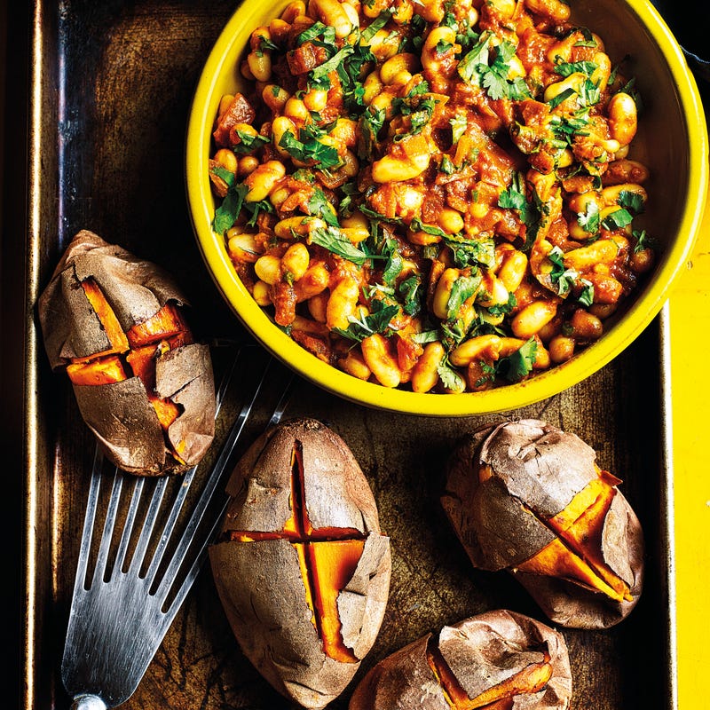 Photo of Sweet potato with masala-spiced baked beans by WW